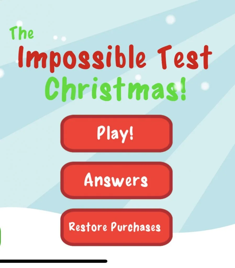 The Impossible Test CHRISTMAS: All Answers and Solutions to All Levels,  Stages, and Questions – WP Mobile Game Guides