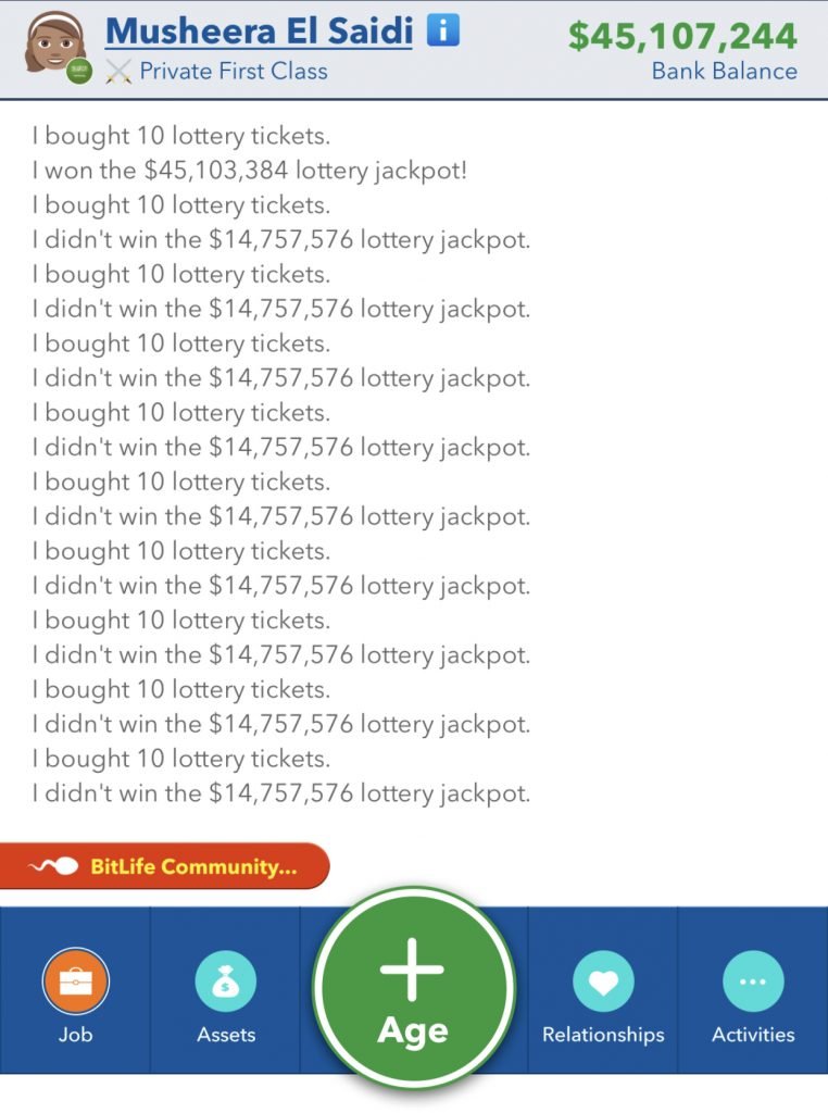 Bitlife How To Win The Lottery Wp Mobile Game Guides
